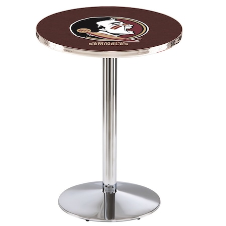 Holland Bar Stool Co 42" Chrome Florida State (Head) Pub Table L214C4228FSU-HD